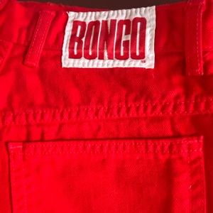 Vintage EUC BONGO red shorts